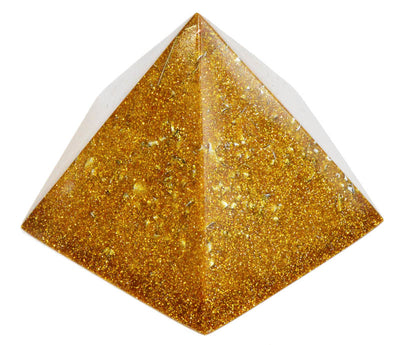 五角錐のゴールドオブジェ《ボヘミアンオルゴナイト》7.5×7cm