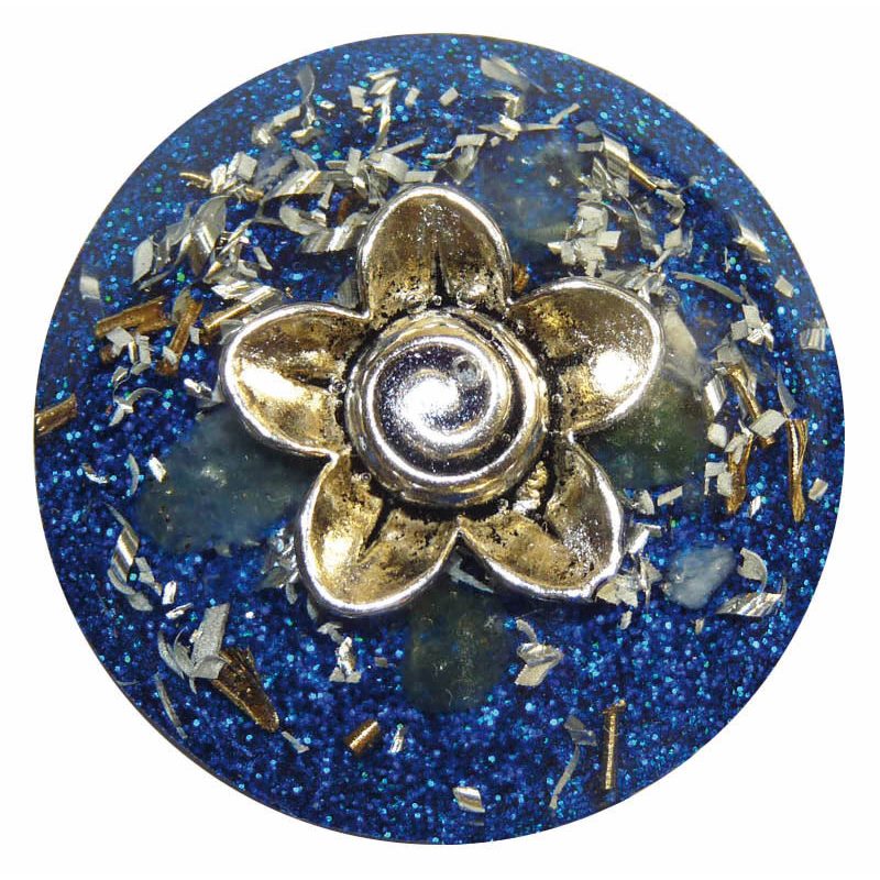 花のスマホ用シール（パープル）《ボヘミアンオルゴナイト》3.5×0.8cm